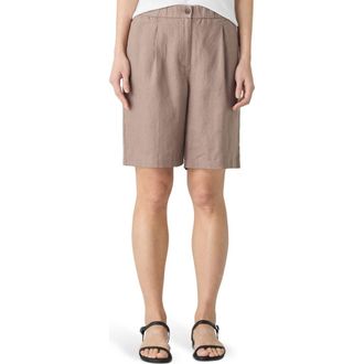 Eileen Fisher Organic Linen Shorts in Cocoa at Nordstrom Rack, Size Small