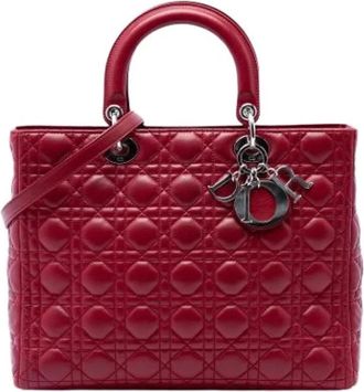 Dior Pre-owned Leather dior-bags - Dames - Vintage Handtas - Rood - ONE Size - Vintage