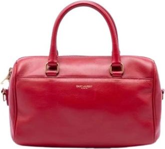 Saint Laurent Pre-owned Classic Baby Duffle - Dames - Vintage Handtas - Rood - ONE Size - Leer - Vintage