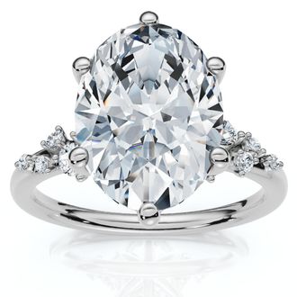 Pompeii3 3 1/10Ct Doris Oval Diamond Engagement Ring 14k Gold Lab Grown