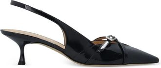 Stuart Weitzman Georgie Slingback Pumps met Hak - Dames - Schoenen - Blauw - Maat: 37 EU Leer