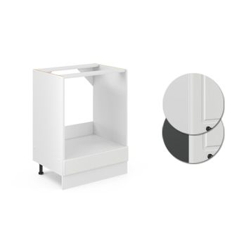 Vicco Armario Para Horno Empotrado R-line, Blanco Casa De Campo, 60 Cm, Et Roble, Vicco
