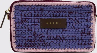 Marni Small Crochet Wool Shoulder Bag with Adjustable Strap