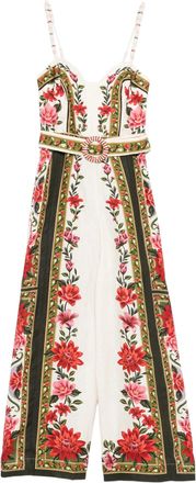 Farm Rio Wonder Rio Sand Sleeveless Maxi Jumpsuit