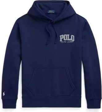Polo Ralph Lauren Graphic Fleece Hoodie - Heren - Hoodies - Blauw - 2XL - Katoen - Hoodies & sweatvesten