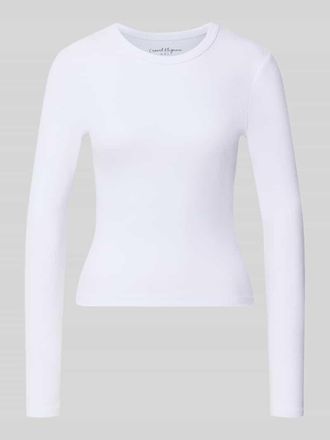 Only Slim Fit Langarmshirt aus Baumwoll-Mix Modell VAL in Weiss, Gr&ouml;&szlig;e XL