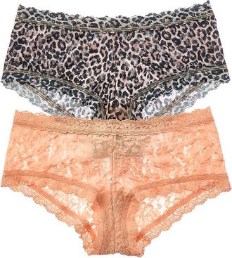 Hanky Panky Set Of 2 Classic Leopard Boyshort