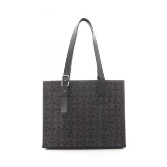 Loewe Black Canvas Leather Handbag Tote Bag (Pre-Owned)
