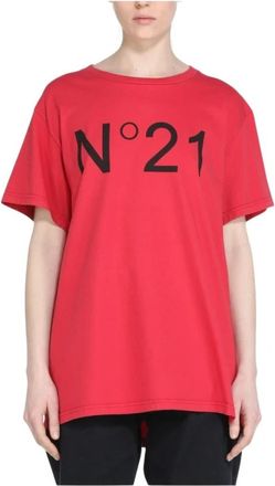 N&deg;21 T-Shirt - Dames - T-shirts - Rood - M - Katoen - Tops