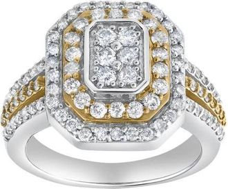 LuvMyJewelry Aurelia Crest 1.20 Ct 10K Gold Diamond Ring in 10K White Gold at Nordstrom, Size 7