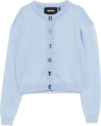 Rotate logo-button cardigan - Blauw