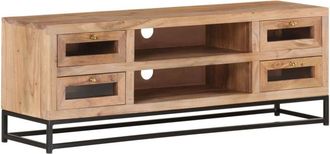 vidaXL Mueble De Tv De Madera Maciza De Acacia 110x30x40 Cm Vidaxl