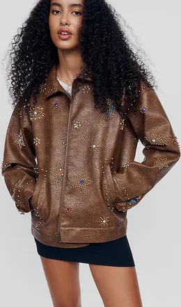 Mother The Zip It Faux-Leather Jacket