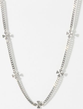 Serge DeNimes Mens Gothic cross curb-link chain