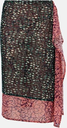 Dries Van Noten Gonna midi con stampa