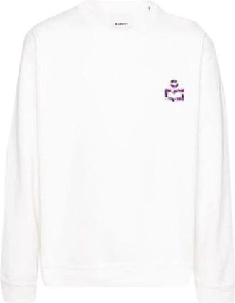 Isabel Marant Mikoe Sweatshirt - Heren - Sweatshirts - Wit - L - Katoen - Hoodies & sweatvesten