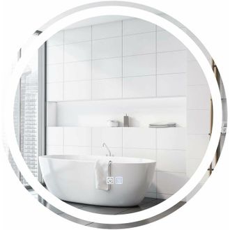 Costway Costway - Specchio led per Bagno, Specchio da Parete con Luminosit&agrave; e Temperatura Colore Regolabili, Interruttore a Sfioramento e Funzione