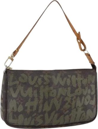 Louis Vuitton Pre-owned Shoulder Bags, female, Green, Size: ONE SIZE Pre-owned Canvas Shoulder Bag