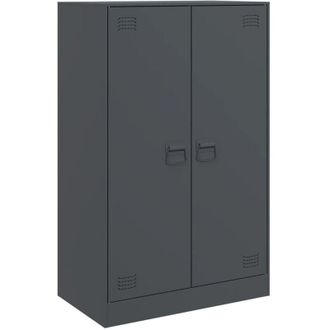 vidaXL Aparador De Acero Antracita 67x39x107 Cm Vidaxl