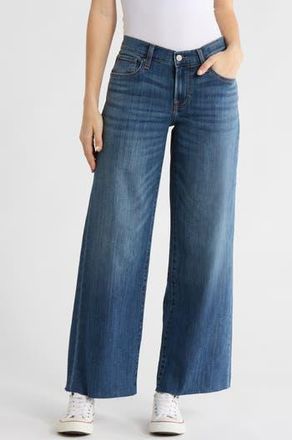 Lucky Brand Sweet Raw Hem Mid Rise Wide Leg Jeans in Self Esteem - Cut at Nordstrom Rack, Size 30 X 30