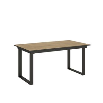 Itamoby Mesa extensible 90x160/220 cm efecto madera cemento, hierro