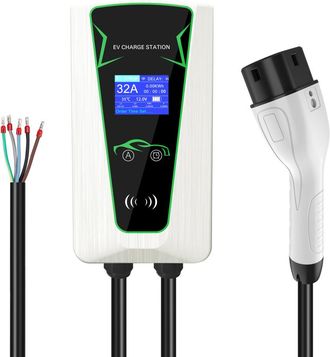 GreenIce Cargador Para Coche El&eacute;ctrico Smart Wifi Rfid 7kw Monof&aacute;sico 5m Tipo 2