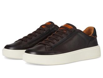 Allen Edmonds Oliver Stretch Lace Slip-On Sneaker Mens Shoes Dark Brown Leather : 10.5 D (M), Rubber/Leather