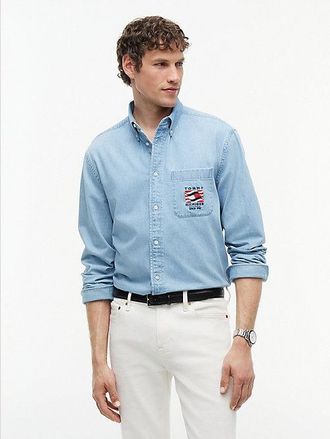 Tommy Hilfiger Relaxed Fit Embroidery Denim Shirt
