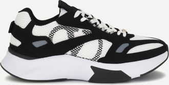 Valentino Garavani Sneakers Demivee in tessuto mesh con riporti in suede Man 43.5