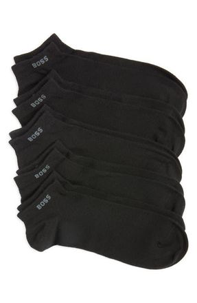 BOSS 5-Pack Logo Ankle Socks in Blk at Nordstrom