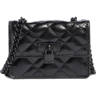 Kurt Geiger Micro Brixton Quilted Shoulder Bag in Black at Nordstrom Rack