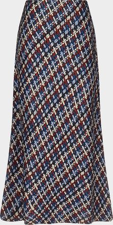 TWP Woven Leather A-Line Skirt