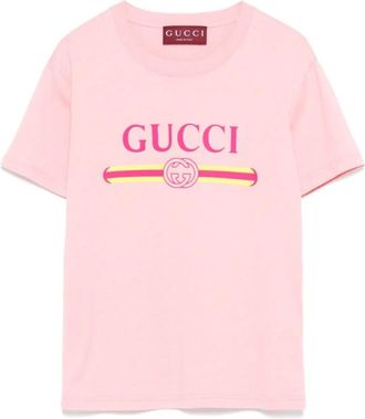 Gucci Dames, Tops, Roze, Maat: XS Katoen
