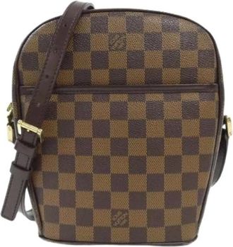Louis Vuitton Pre-owned Cross Body Bags, male, Brown, Size: ONE SIZE Pre-owned Damier Ipanema Shoulder Bag