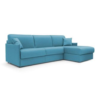 Divani.Store Sof&aacute; esquinero convertible impermeable 272 cm izquierdo azul claro