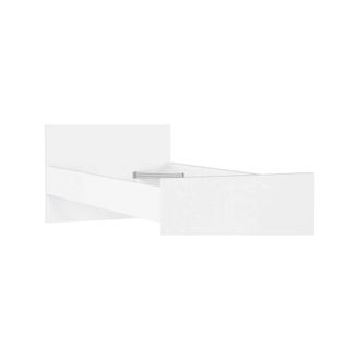 Dmora Dmora - Estructura De Cama, Color Blanco Brillante, 96 X 80 X 196,6 Cm, Con Embalaje Reforzado