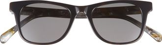 Eyebobs The Director 46mm Small Polarized Square Sunglasses in Black Pearl Backside/Grey at Nordstrom