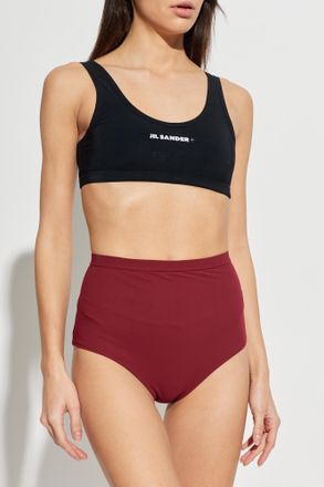 Jil Sander Bikini Bottom, Womens, Burgundy