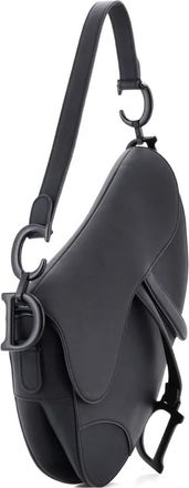 Dior Ultra Matte Saddle Handbag Leather Medium shoulder bag - Zwart