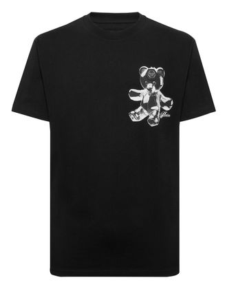 Philipp Plein Round Neck T-Shirt Teddy Glass