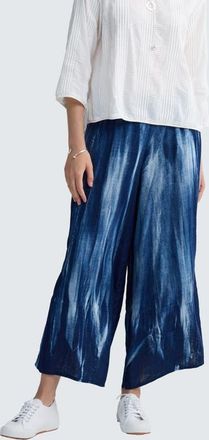 Luukaa D'Celli Skylar Batik-effect Wide-leg Pants in Candy Sky at Nordstrom, Size 16