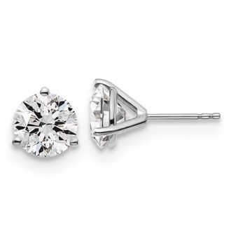 Diamond2Deal 14k White Gold 4 ctw Lab Grown Diamond Stud Earrings