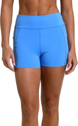 La Blanca Biker Shorts in Pacific Blue at Nordstrom, Size X-Large