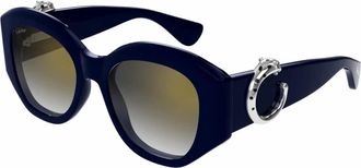 Cartier Grey Multilayer Cat Eye Ladies Sunglasses CT0502S 003 53