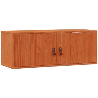 vidaXL Wall Cabinet 2 pcs Wax Brown 80 x 30 x 30 cm Solid Pine Wood vidaXL