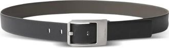 Calvin Klein textured buckle belt - men - Calf Leather/Polyurethane/Polyester/Cotton - 100 - Black
