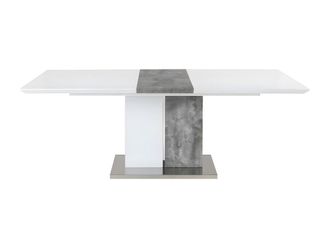 VENTE-UNIQUE.COM Mesa de comedor madera gris, blanco