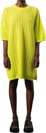 Mr. Mittens Bella Lace Shirt Dress In Lime