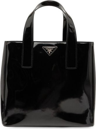 Prada Black Patent Leather Handbag Tote Bag (Pre-Owned)
