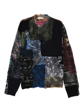Paura Utopia patchwork sweater - Black